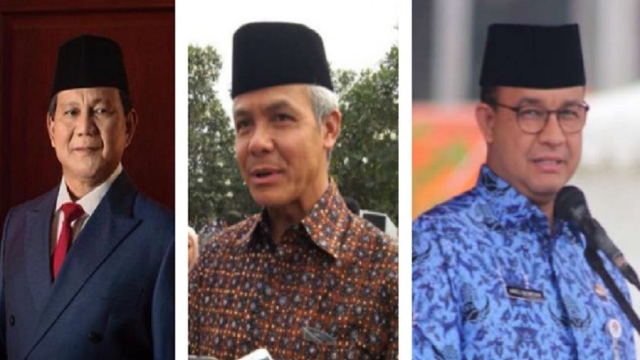 Foto Survei Populi Center Ganjar Pranowo Teratas Anies Disalip Prabowo