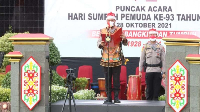 Kapolda Kalteng Irjen Dedi Prasetyo menggelar upacara Hari Sumpah Pemuda