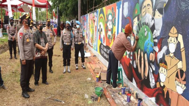 Bhayangkara Mural Festival digelar di Kalimantan Tengah