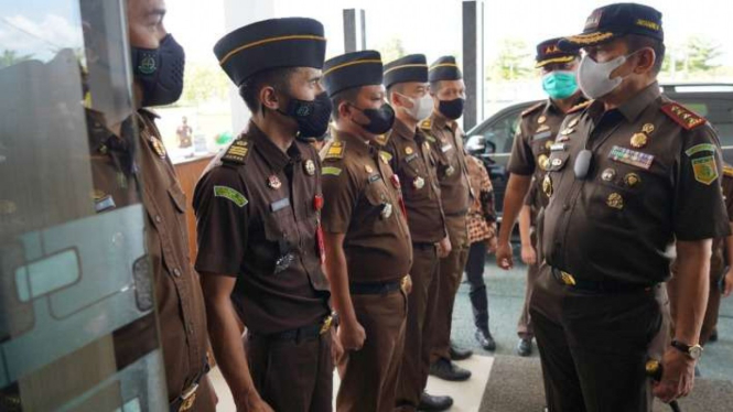 Jaksa Agung ST Burhanuddin saat berkunjung ke Kejati Kalimantan Tengah.