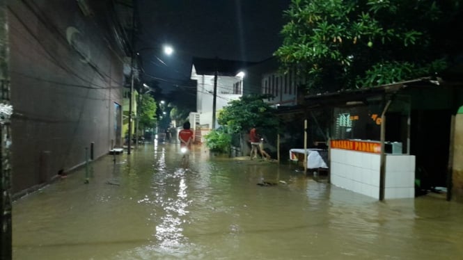  Banjir kembali melanda kawasan Cipinang Melayu, Jakarta Timur