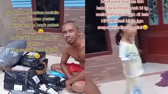 Anak Kecil Main HP Pesan 34 Paket Habiskan Rp3 Juta (Instagram/viralkak)