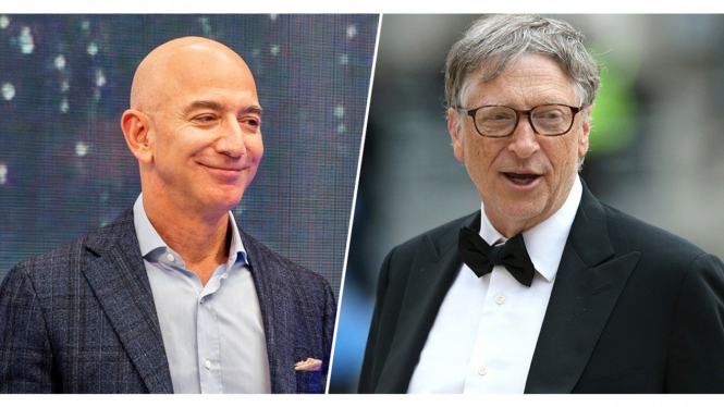 Jeff Bezos dan Bill Gates.