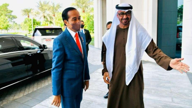 Presiden Jokowi Bersama Putra Mahkota Abu Dhabi Pangeran Mohamed bin Zayed (MBZ)