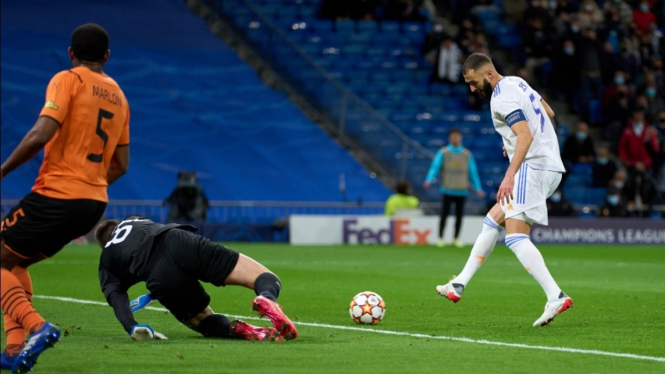 Pertandingan Real Madrid vs Shakhtar Donetsk. 