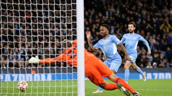 Pertandingan Manchester City vs Club Brugge. 