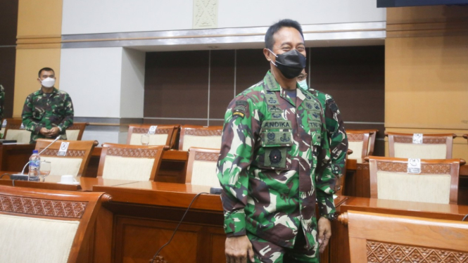 Jenderal Andika Perkasa menjalani fit and proper test di DPR