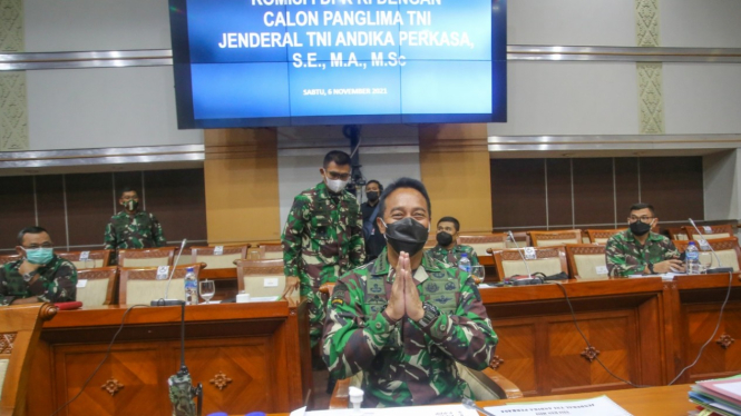 Jenderal Andika Perkasa Menjalani Fit and Proper Tes di DPR