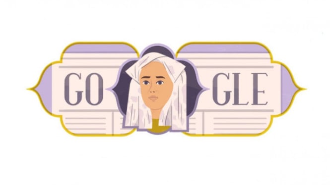 Google Doodle menampilan Roehana Koeddoes.