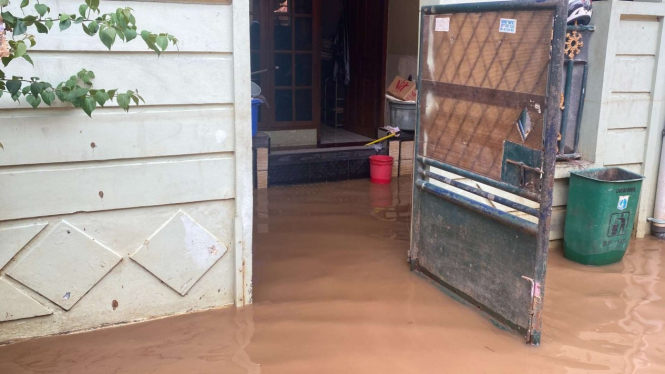 Banjir di kawasan Kembangan, Jakbar.