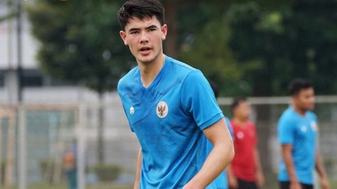 Elkan Baggott saat menjalani latihan di Timnas Indonesia