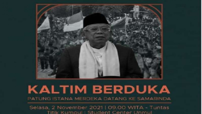 Poster BEM Unmul sebut Wapres Ma'ruf Amin 'Patung Istana'