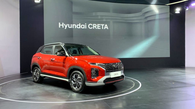 Hyundai Creta meluncur di GIIAS 2021.