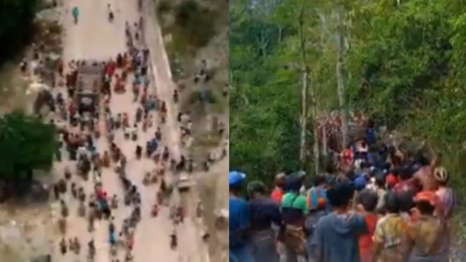 Viral Video Patung Jokowi Diarak ke Puncak Gunung Sunu