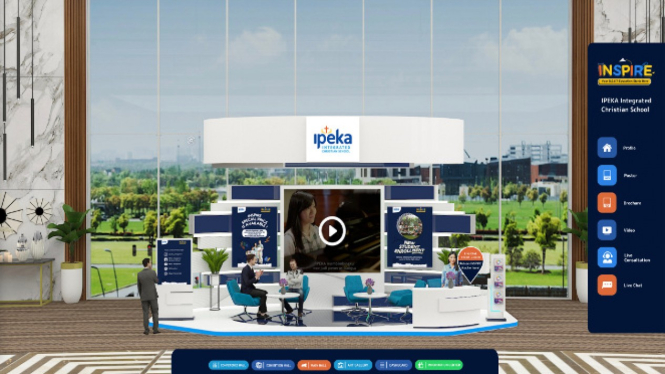Tampilan dari Virtual Booth di ‘INSPIRE’ IPEKA Virtual Education Expo 2021