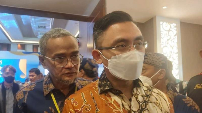 Wakil Gubernur Banten Andika Hazrumy saat membuka Muprov VI Kadin Banten 