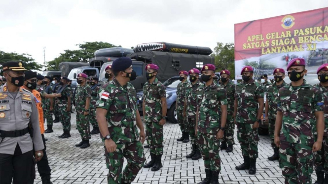 VIVA Militer: Wadanlantamal XI Merauke gelar Apel Satgas Siaga Bencana