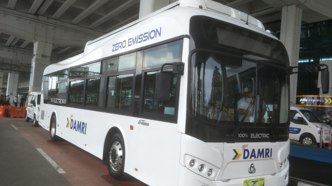 Bus listrik Damri (foto ilustrasi)