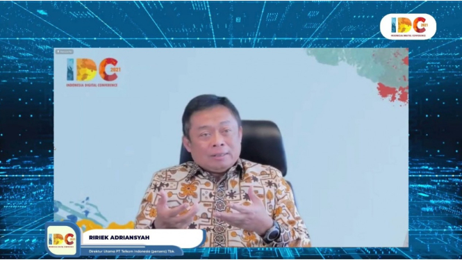 Direktur Utama Telkom Indonesia Ririek Adriansyah.