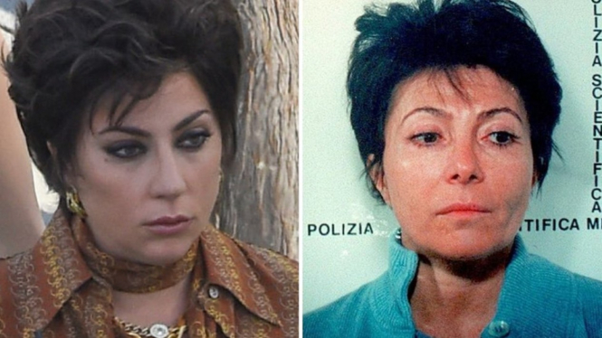 Lady Gaga (kiri) memerankan Patrizia Reggani (kanan) dalam film House of Gucci. BBC Indonesia