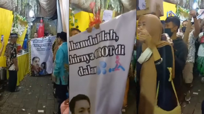 Viral Rombongan Kondangan Bawa Spanduk Crot, Netizen: Gak Ada Akhlak! Viral Rombongan Kondangan Bawa Spanduk Crot, Netizen: Gak Ada Akhlak!