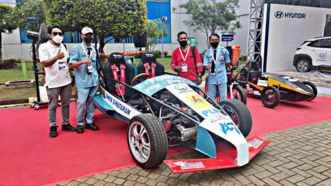 Iustrasi Mobil listrik karya SMKN 3 Mataram.