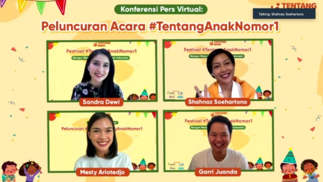 Konferensi pers virtual peluncuran acara #TentangAnakNomor1