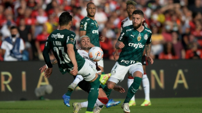Pertandingan Final Copa Libertadores 2021 antara Palmeiras vs Flamengo