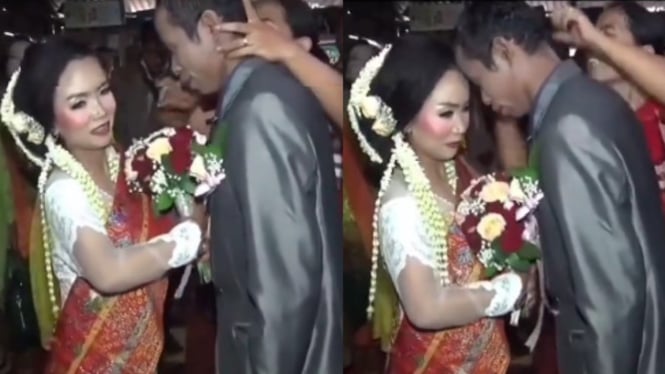 Viral Video Pasangan Pengantin Malu-malu