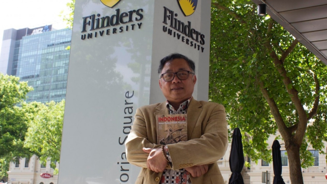 Dr Priyambudi Sulistiyanto mengakhiri kariernya sebagai dosen di Flinders University setelah hampir 15 tahun mengajar. (ABC News: Natasya Salim)