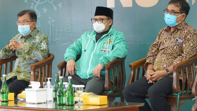 Eks Wapres Jusuf Kalla dan Ketum PKB Muhaimin Iskandar.