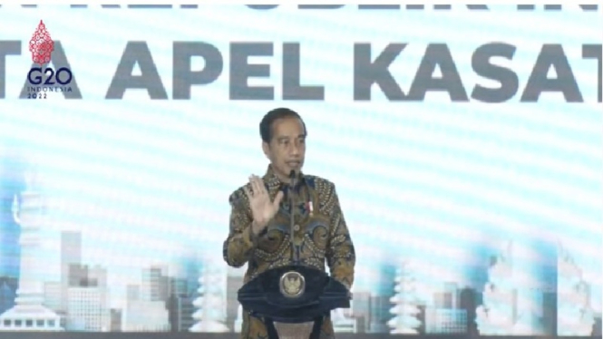 Presiden Jokowi di acara Pengarahan Kasatwil