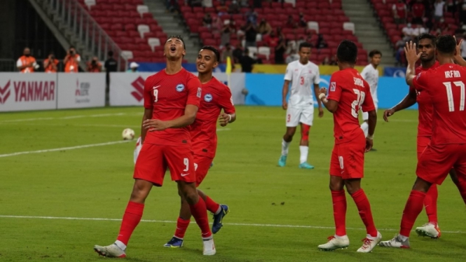 Pertandingan Timnas Singapura vs Myanmar di Piala AFF 2020