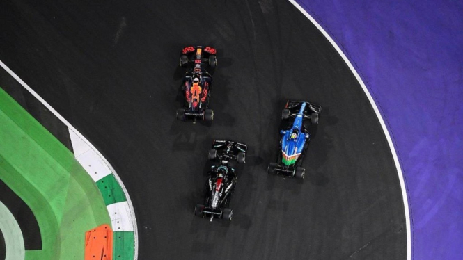 Pembalap Red Bull Racing, Max Verstappen di F1 Arab Saudi 2021