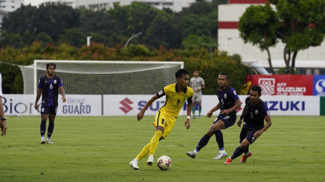 Pertandingan Timnas Malaysia melawan Kamboja di Piala AFF