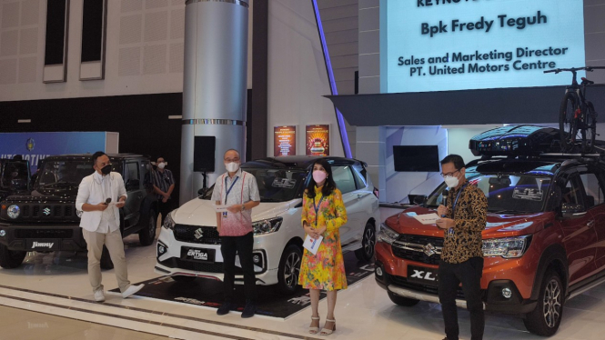 Booth Suzuki di GIIAS Surabaya 2021.