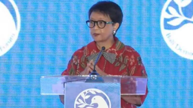 Menlu Retno Marsudi di Bali Democracy Forum (BDF) 2021