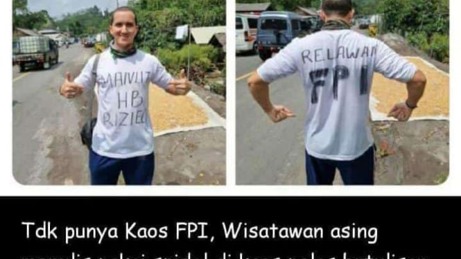 Viral wisatawan asing disebut ingin gabung jadi relawan FPI.