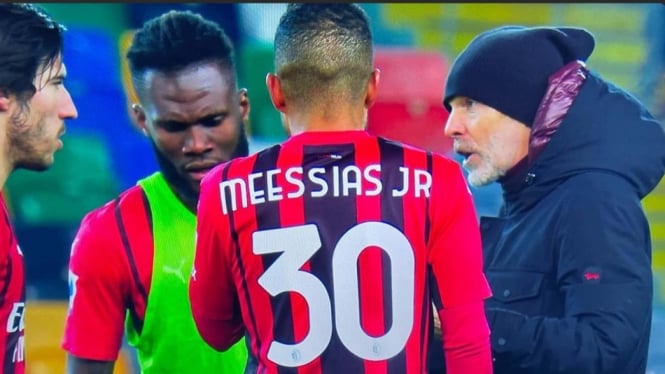 Nama Junior Messias salah tulis di Udinese vs AC Milan. 