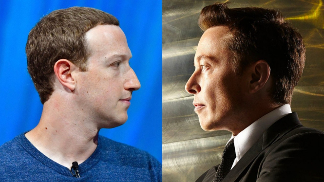 Mark Zuckerberg dan Elon Musk.