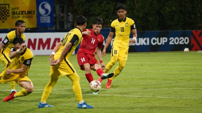 Timnas Malaysia menghadapi Vietnam di Piala AFF 2020
