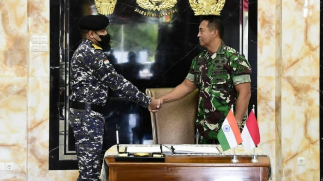 VIVA Militer: Jenderal TNI Andika Perkasa dan Atahase Pertahanan (Athan) India