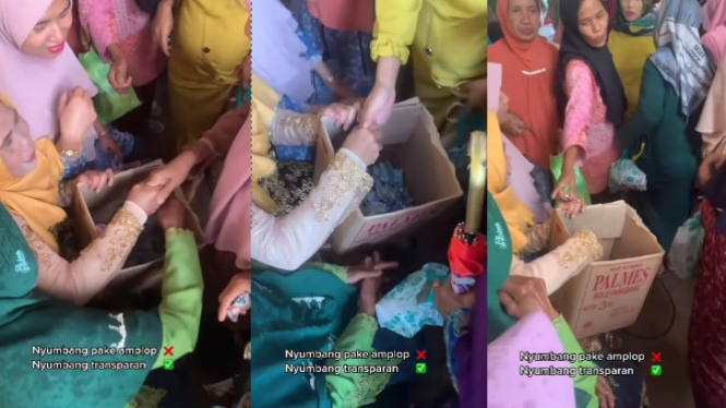 Viral Ibu-ibu Sumbang Hajatan Minta Kembalian  