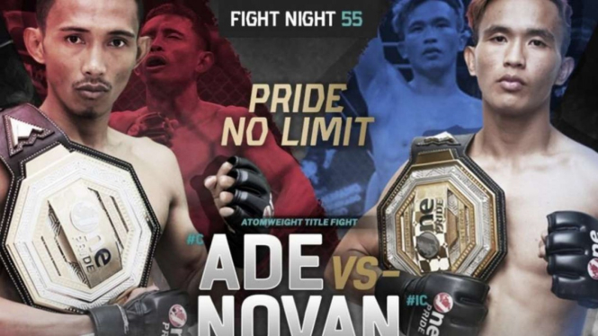 Poster Ade Permana vs Novan Kaunang di Fight Night 55