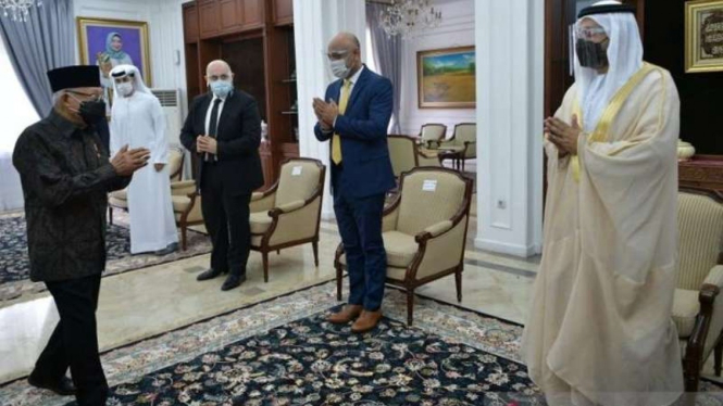 Wapres Ma'ruf Amin terima kunjungan Sekjen Majelis Hukama Al Muslimin 