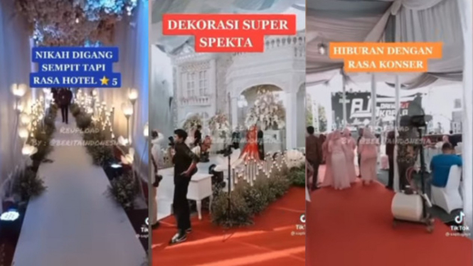 Viral Pernikahan di Gang Sempit Rasa Hotel Bintang 5