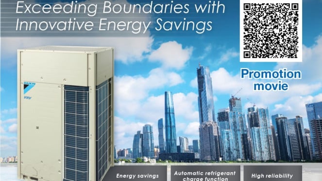 El AC Daikin proporciona tecnología avanzada y moderna conocida como el sistema VRV.