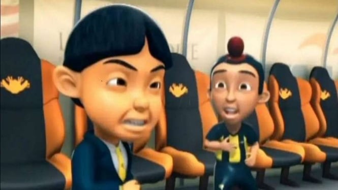 Tangkapan layar di film serial anak Malaysia, Upin & Ipin