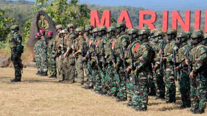 VIVA Militer: Prajurit Korps Marinir TNI Angkatan Laut