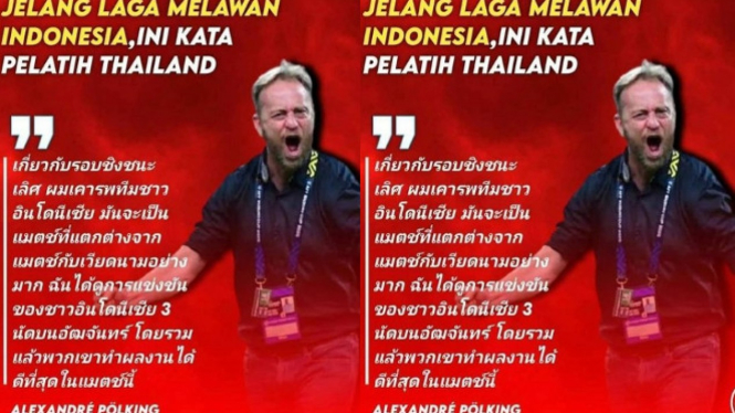 Poster Alexandre Polking Jelang Lawan Indonesia Viral di Media Sosial